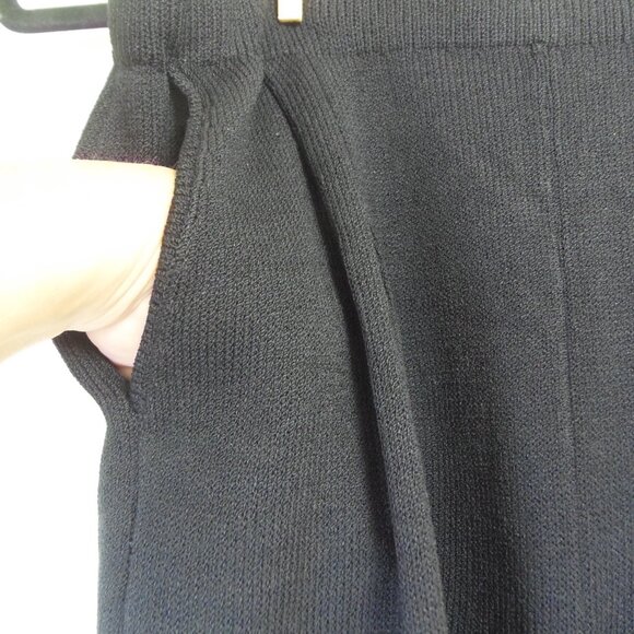 St. John Collection by Marie Gray Classic Black Knit Pull On Pants Size 10 Quiet - Picture 7 of 10